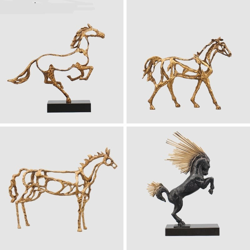 BowLift | Minimalist Abstract Horse Sculpture Art Figurine