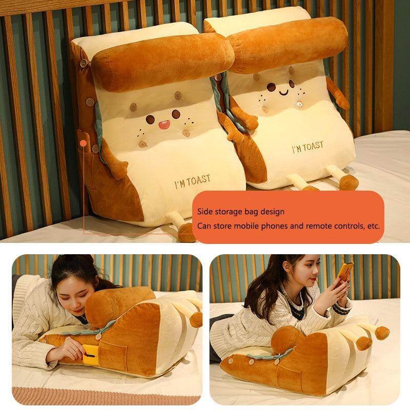 I AM TOAST Cute Bedside Comfy WashaBowlifte Pillow | Bowlift