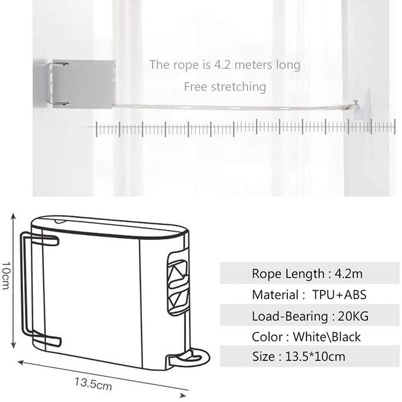 Punch-Free InvisiBowlifte RetractaBowlifte Drying Rope | Bowlift