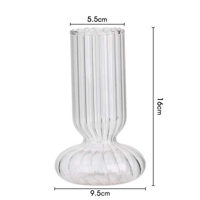 Glass Striped Cylinder Vase | Bowlift
