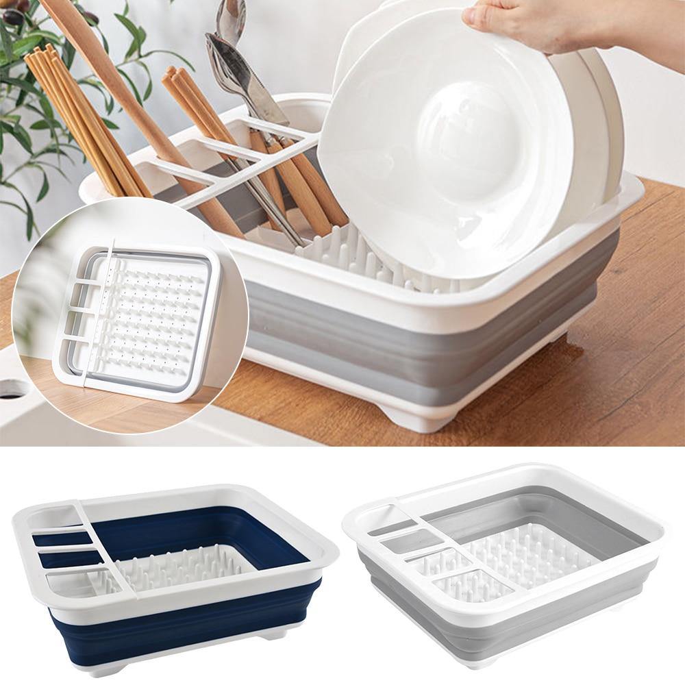 BowLift | Foldable Kitchen Dish Drying Rack with Drainer