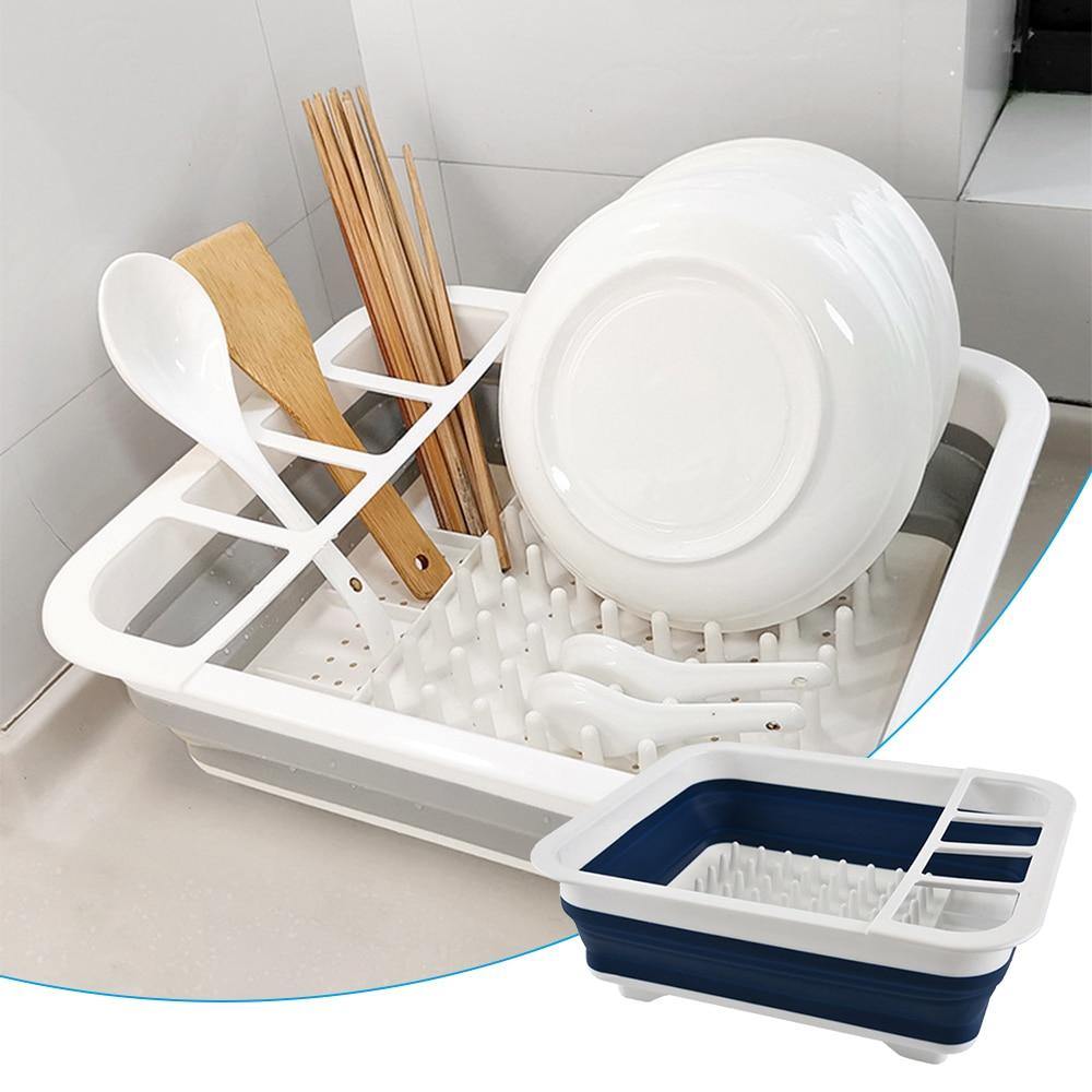 BowLift | Foldable Kitchen Dish Drying Rack with Drainer