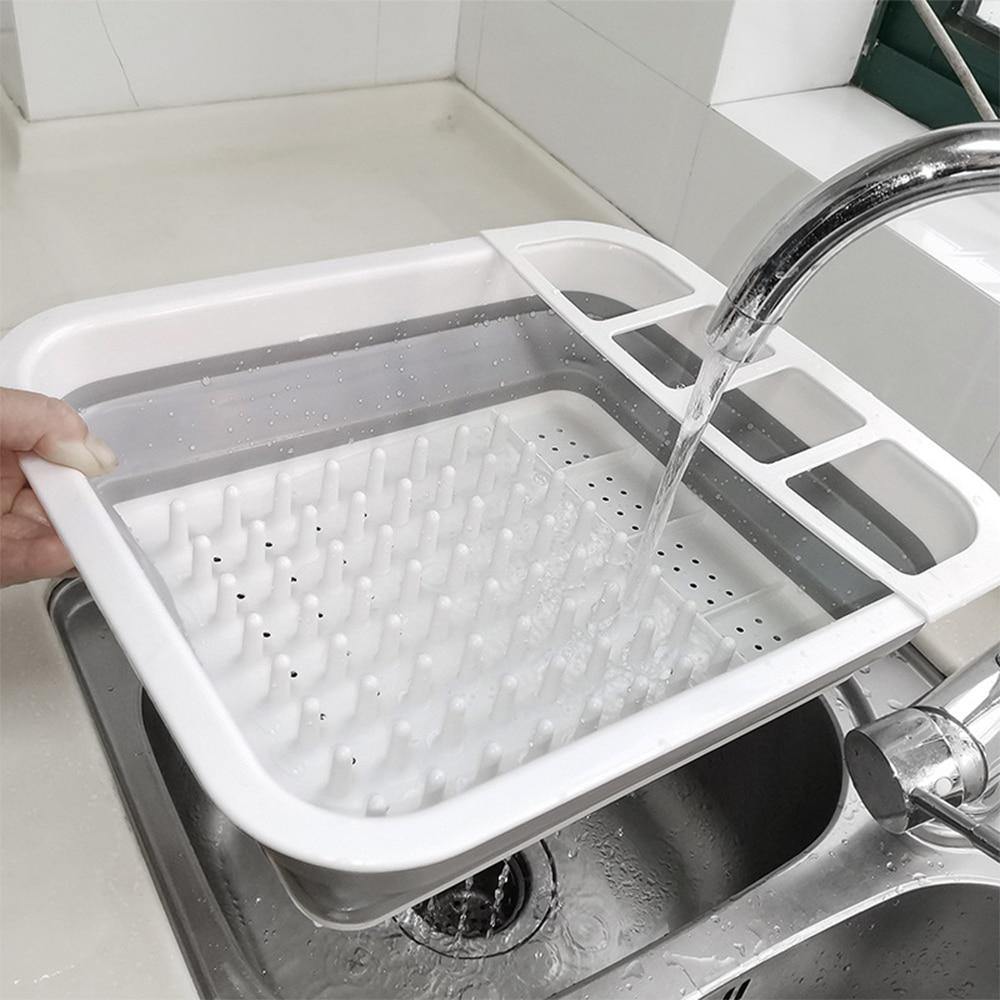 BowLift | Foldable Kitchen Dish Drying Rack with Drainer