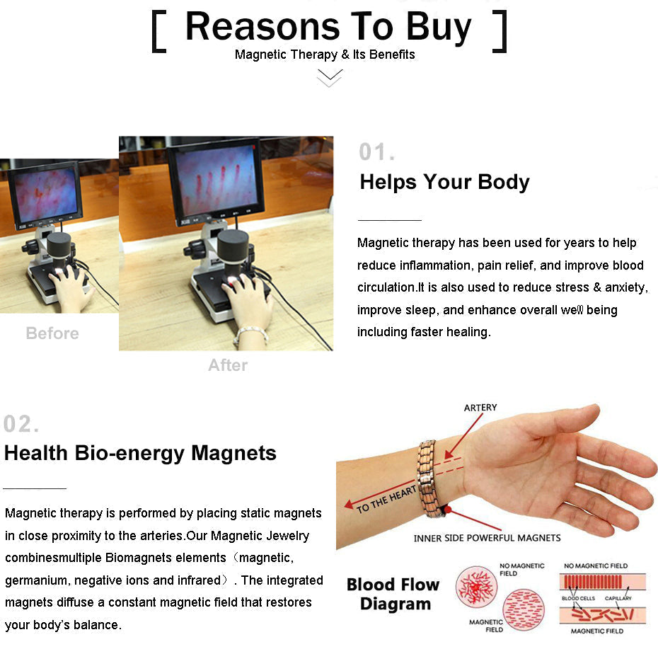 Titanium Magnetic Therapy Bracelet | Bowlift