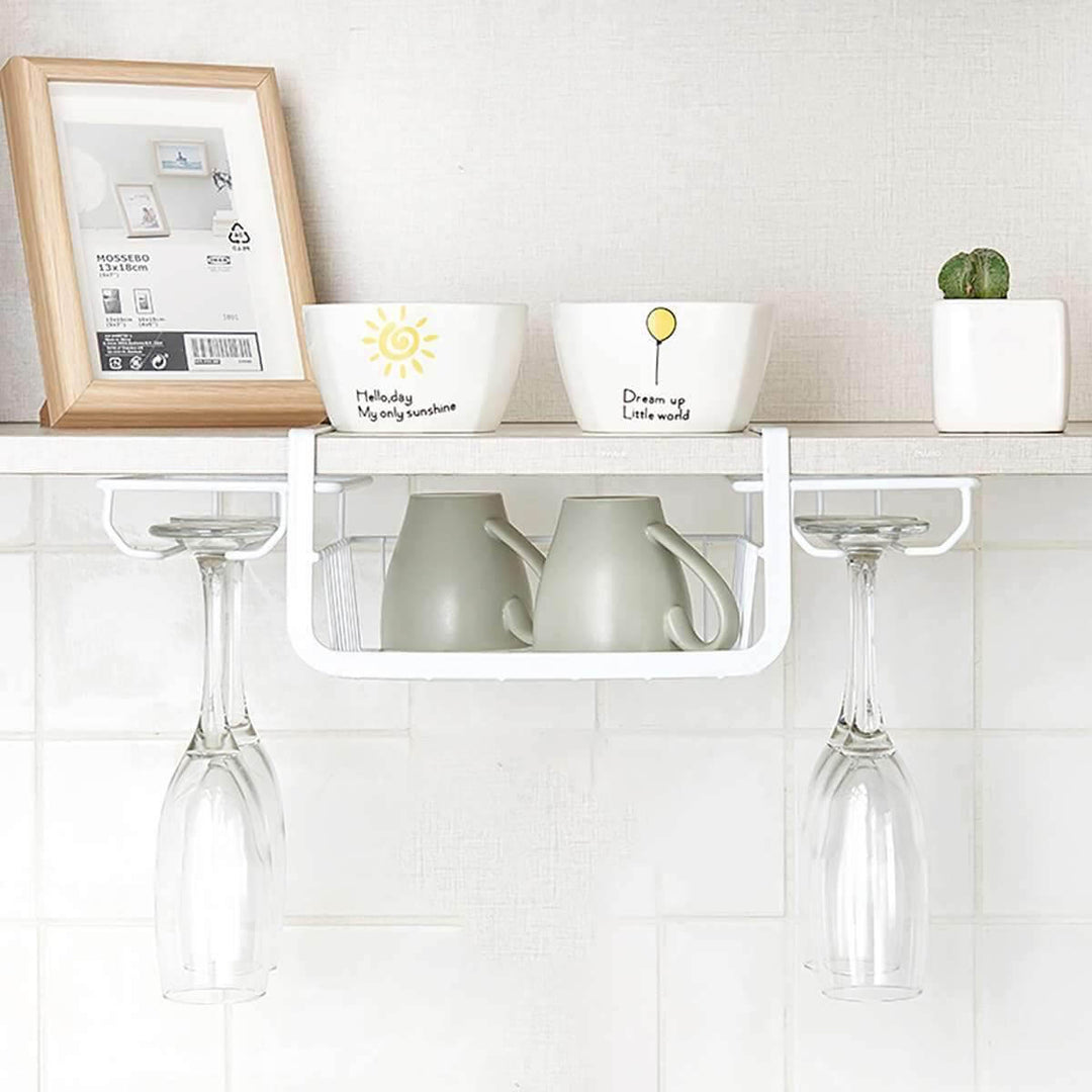 BowLift | Under Cabinet Glass Holder Rack