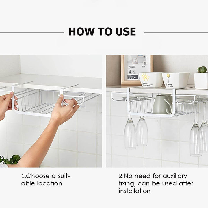 BowLift | Under Cabinet Glass Holder Rack
