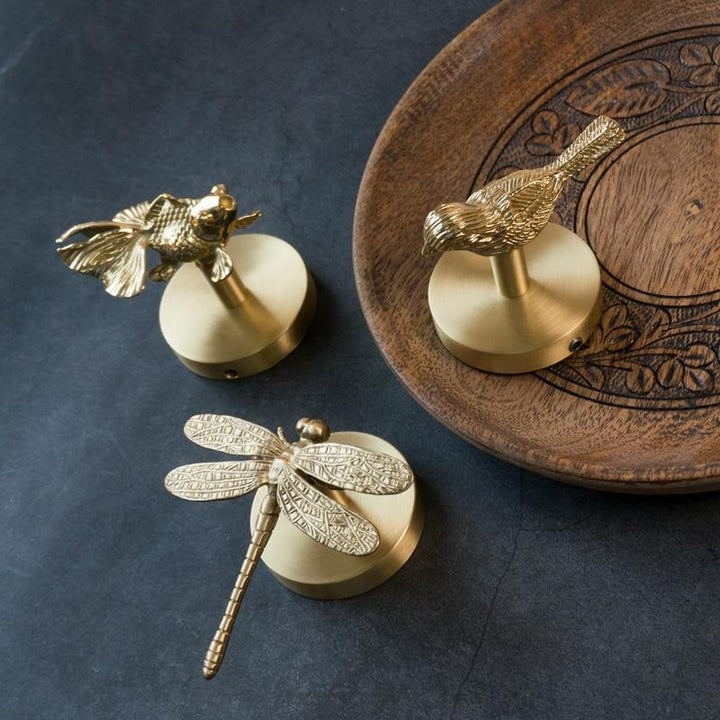 BowLift | Gold Brass Wall Hooks – Handmade Animal Designs for Stylish Wall Decoration