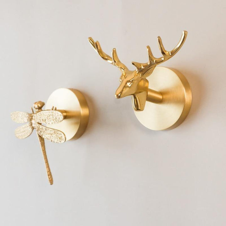 BowLift | Gold Brass Wall Hooks – Handmade Animal Designs for Stylish Wall Decoration