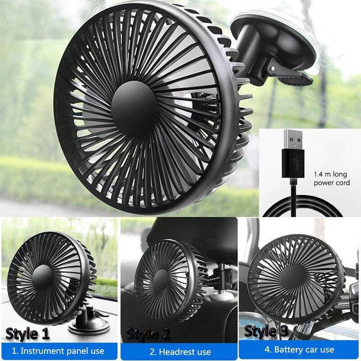 Adjustable Wind Cooling Car Fan | Bowlift