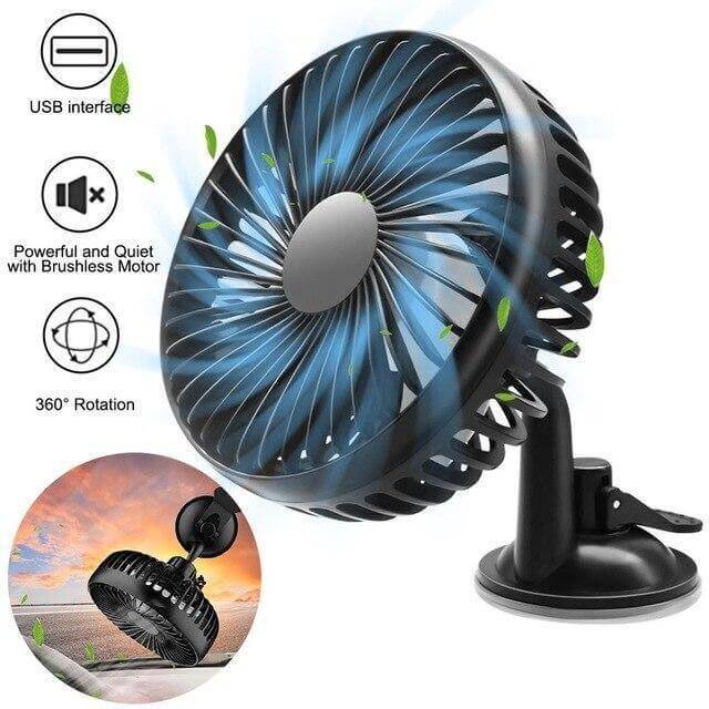 Adjustable Wind Cooling Car Fan | Bowlift