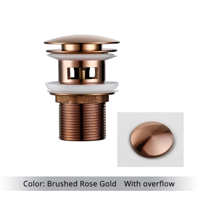 BowLift | Polished Brass Bathroom Sink Drains
