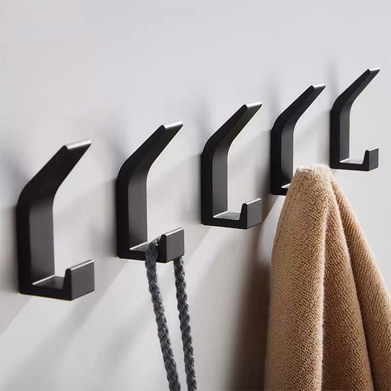 BowLift | Aviro Aluminum Wall Hooks Black/White - Modern Decorative Coat Hooks