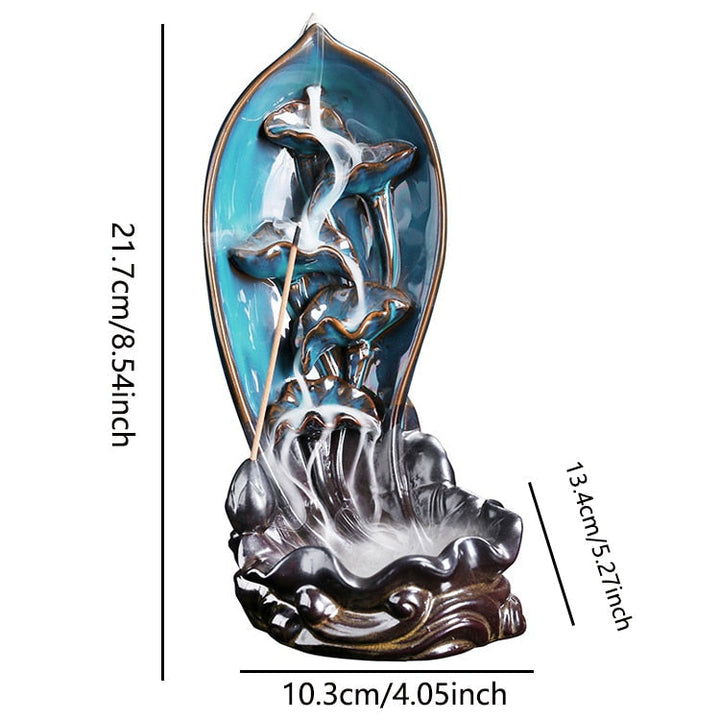BowLift | Ceramic Waterfall Backflow Yoga Incense Burner