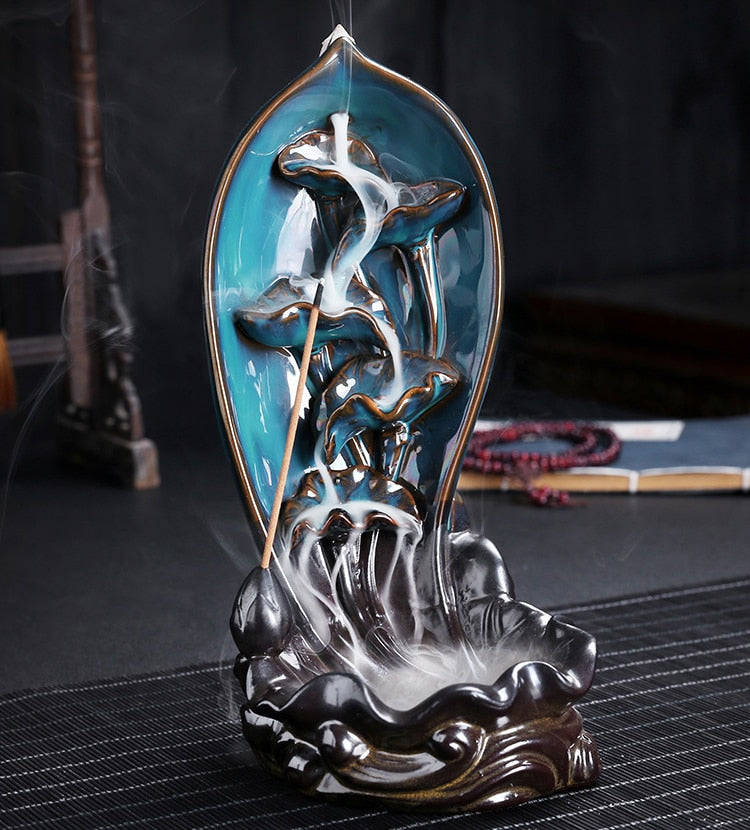 BowLift | Ceramic Waterfall Backflow Yoga Incense Burner