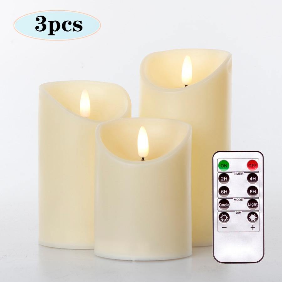3pcs Remote Control LED Flameless Candle | Bowlift