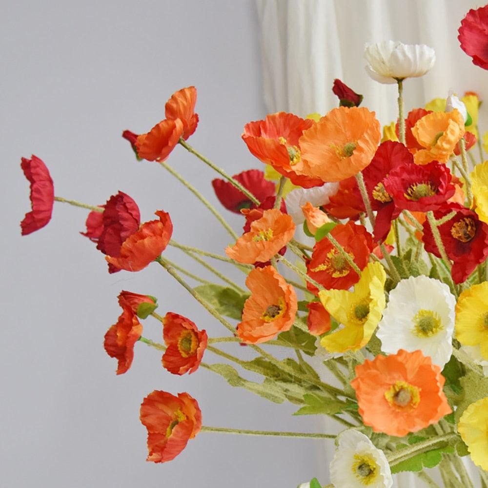 BowLift | BloomCharm Artificial Flower Decor | Realistic Poppies | Various Colors & Sizes