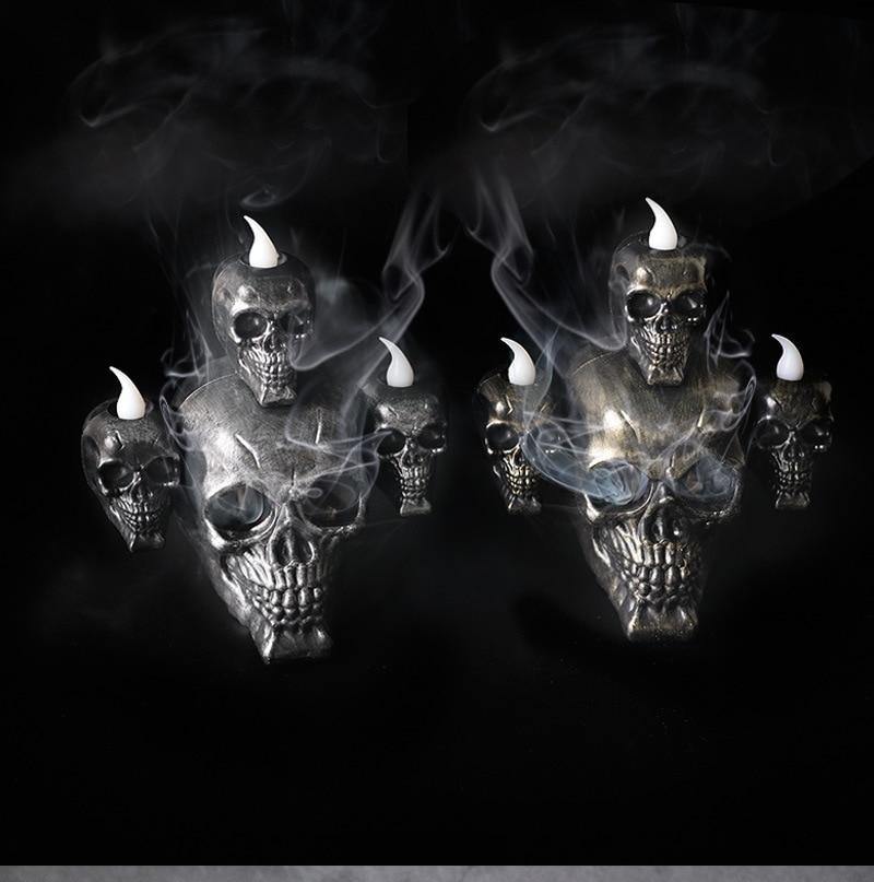 BowLift | Led Candle Scary Halloween Skull Head Lamp