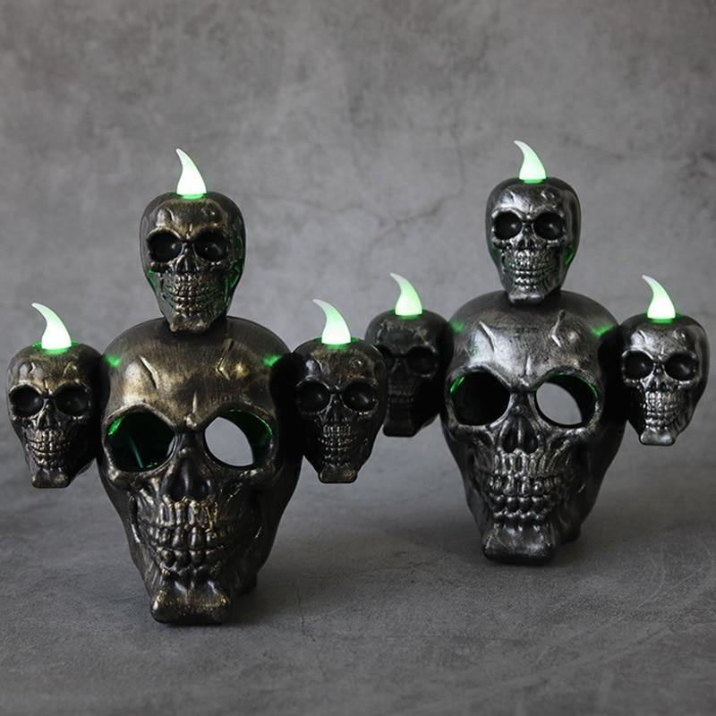 BowLift | Led Candle Scary Halloween Skull Head Lamp