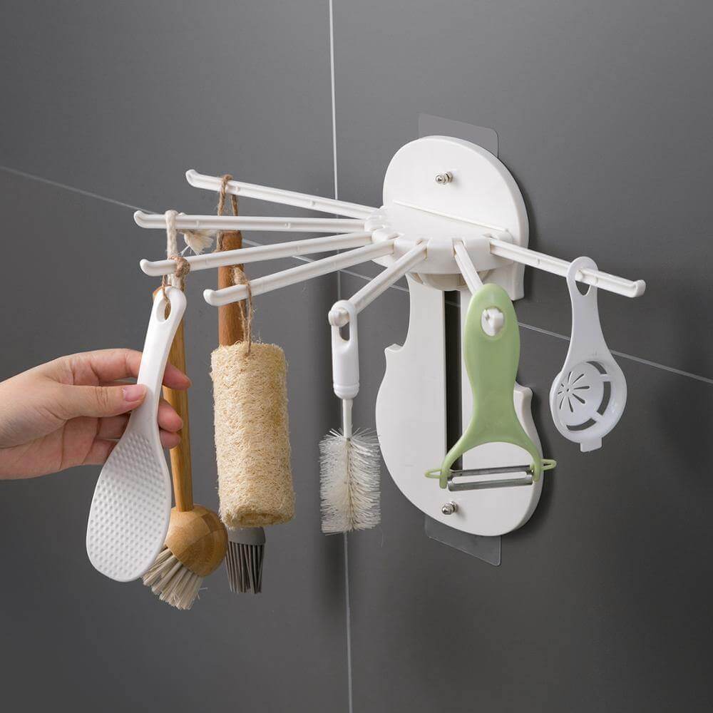 BowLift | No-Drill Foldable Wall-Mounted Kitchen Storage Rack