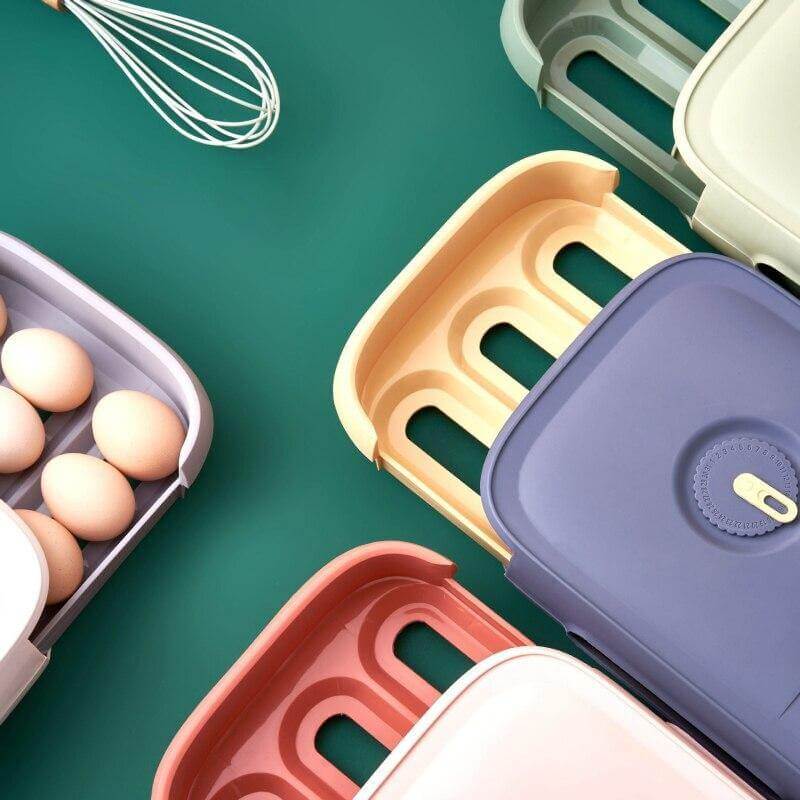 BowLift | Stackable Refrigerator Egg Storage Drawer Box