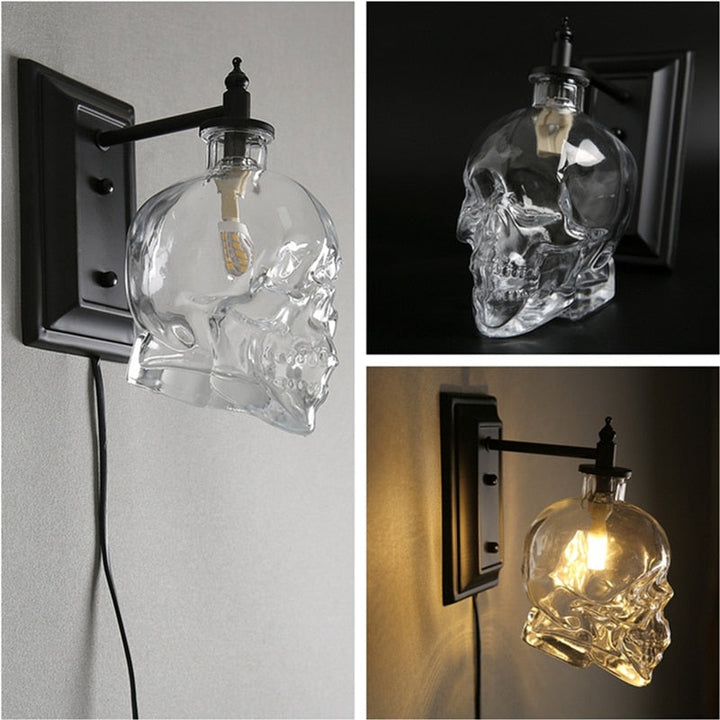 BowLift | Retro Skull Glass Pendant Light