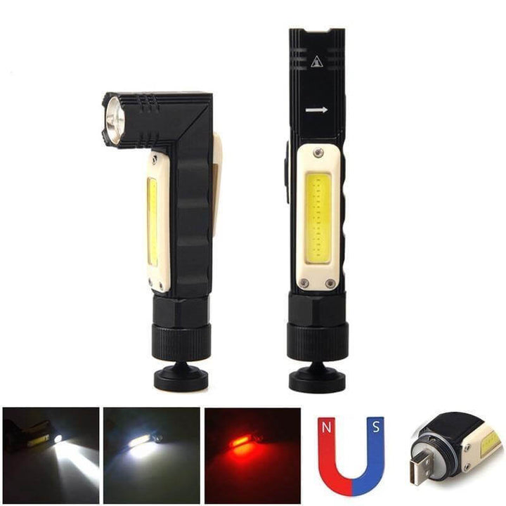 Rechargeable Magnetic Adjustable Camping Flashlight | Bowlift