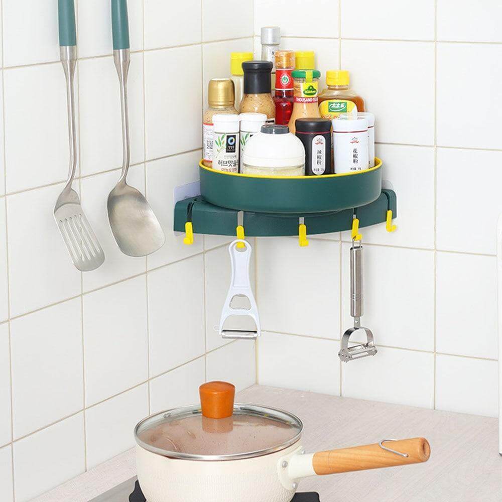 BowLift | Triangle Wall-mounted Corner Kitchen Organizer Storage Rack