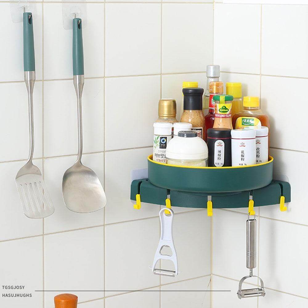 BowLift | Triangle Wall-mounted Corner Kitchen Organizer Storage Rack