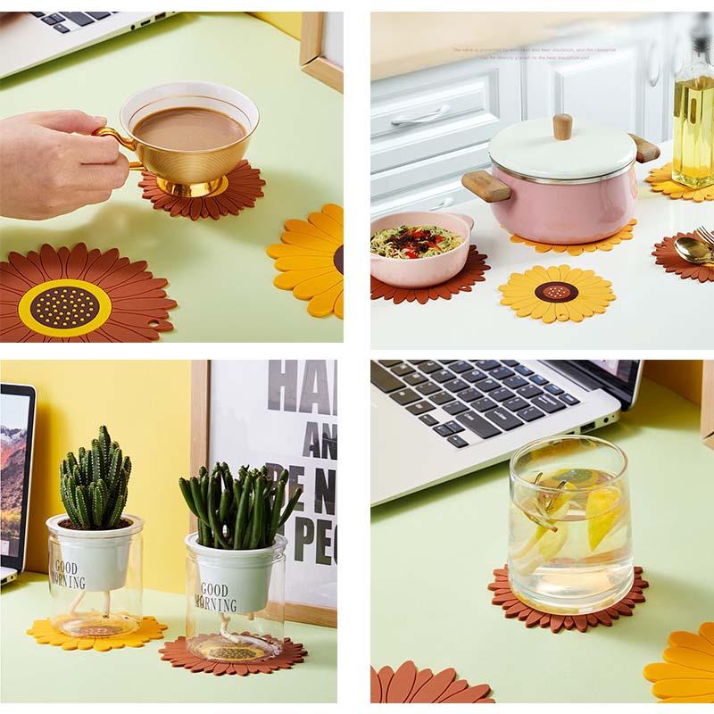 BowLift | Multifunctional Sunflower Table Mat Coaster