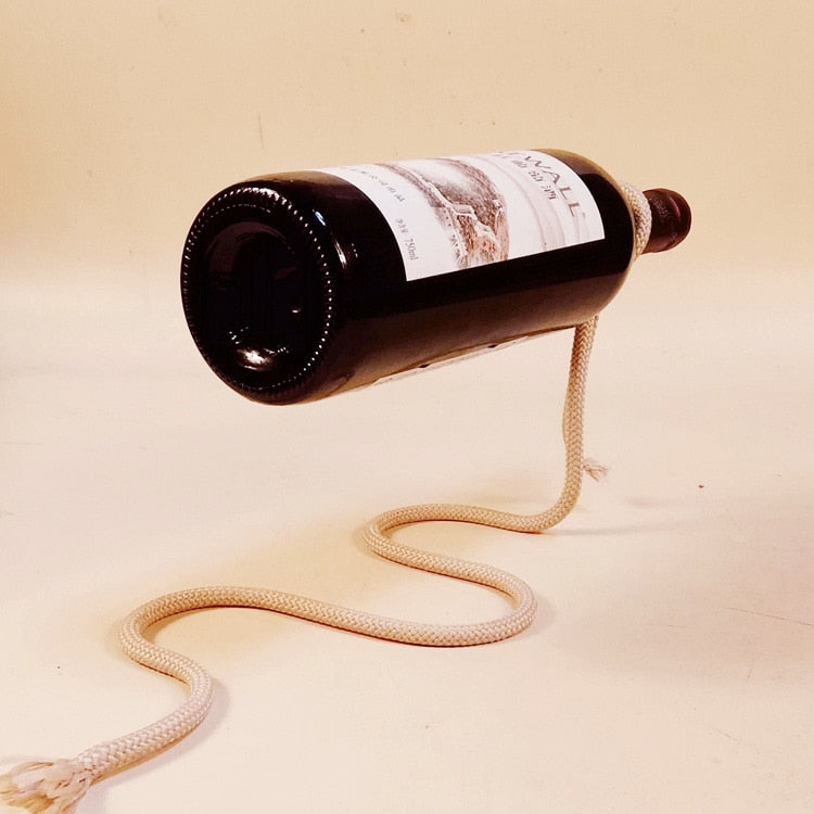 BowLift | RopeElegance Hanging Rope Wine Rack | Stylish Wine Storage | Unique Design for Home