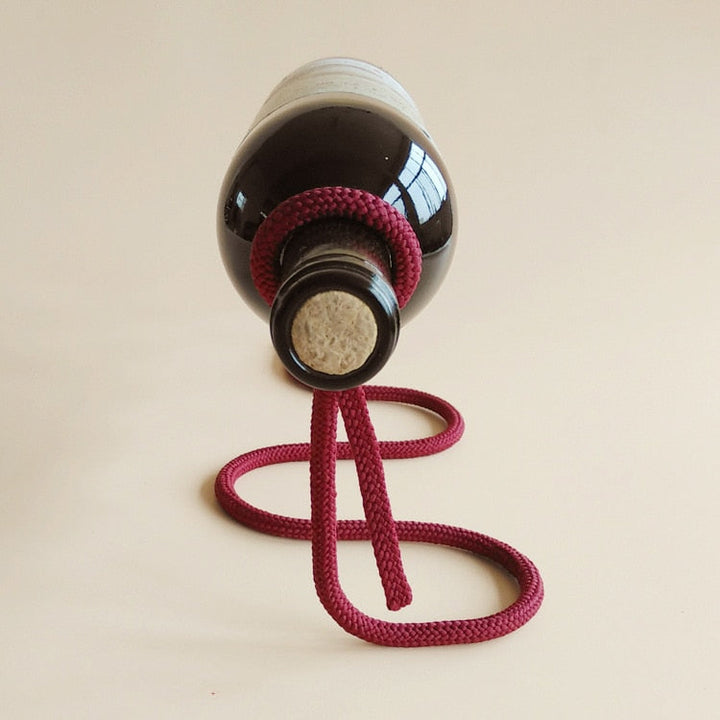BowLift | RopeElegance Hanging Rope Wine Rack | Stylish Wine Storage | Unique Design for Home
