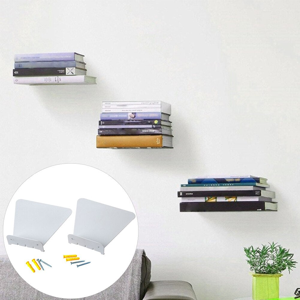 2pcs Hidden Wall Mounted Shelf Bracket | Bowlift