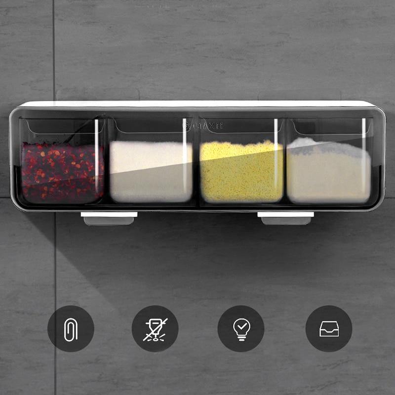 BowLift | Wall-Mounted Spice Seasoning Jar Rack