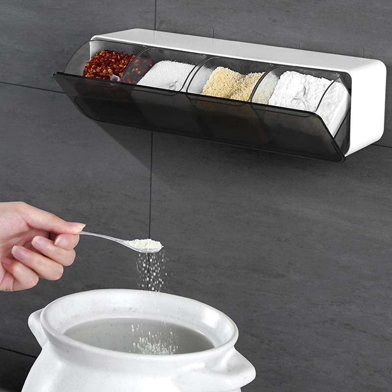 BowLift | Wall-Mounted Spice Seasoning Jar Rack