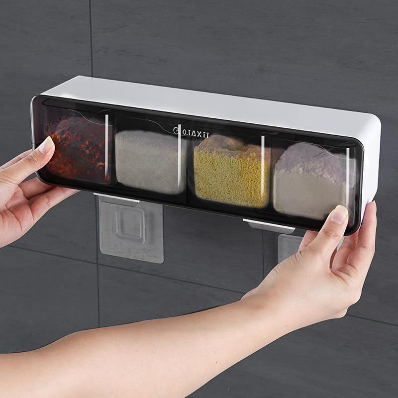 BowLift | Wall-Mounted Spice Seasoning Jar Rack