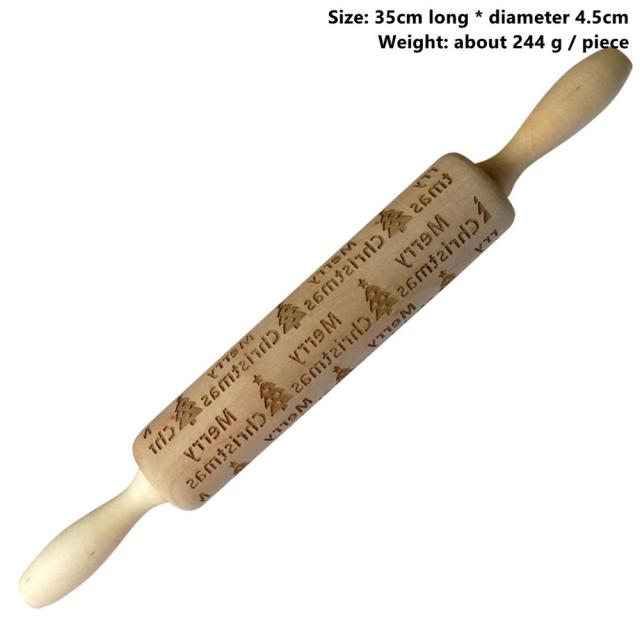 BowLift | 3D Wooden Christmas Rolling Pin