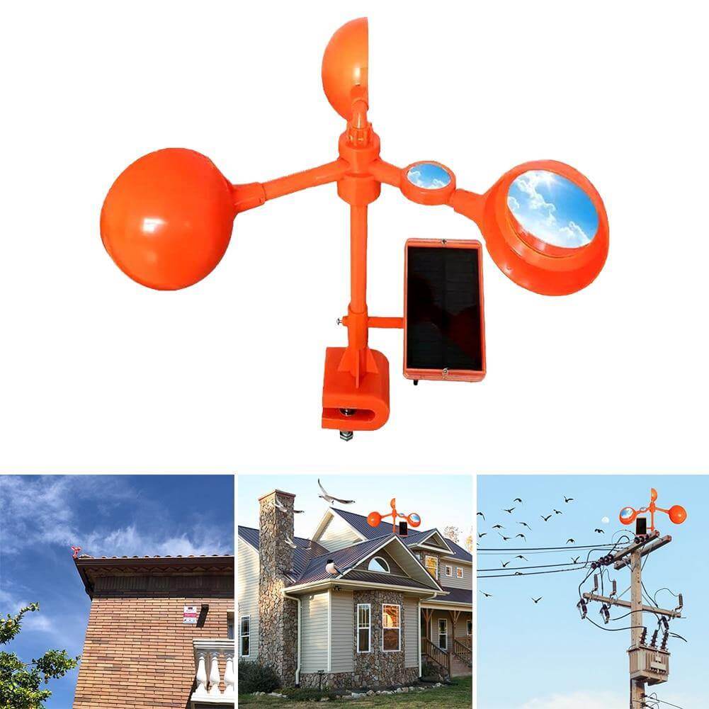 Wind Power Rotating Solar Animal Repeller | Bowlift
