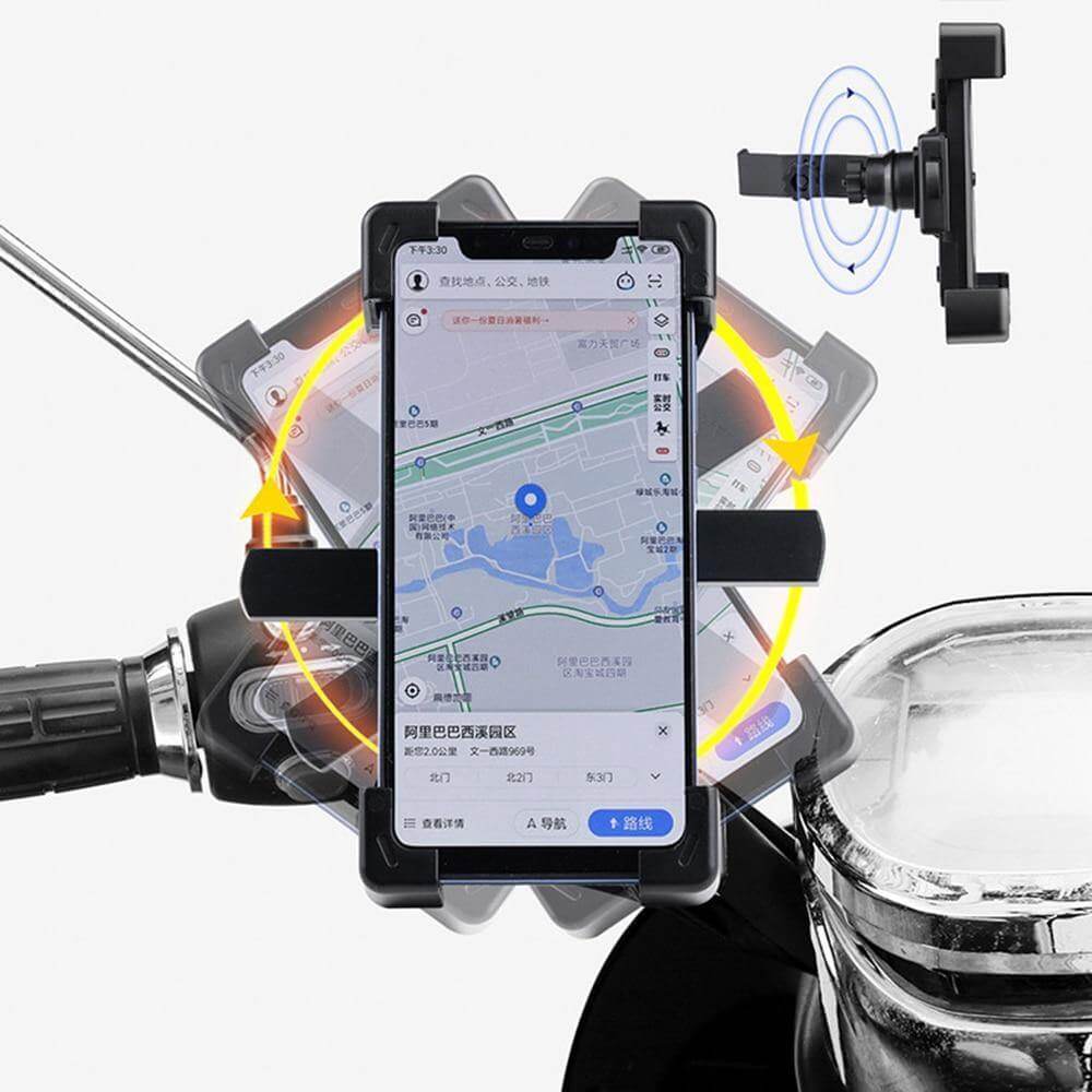 Adjustable 360 Automatic Bike Phone Holder | Bowlift