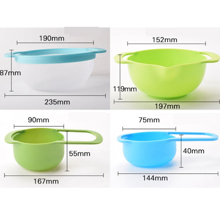 BowLift | Rainbow Multifunctional Stackable Kitchen Bowl Set