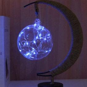 BowLift | Rayvia Lunar Lamp - Half Moon LED Light with Glass Globe for Cozy Atmosphere