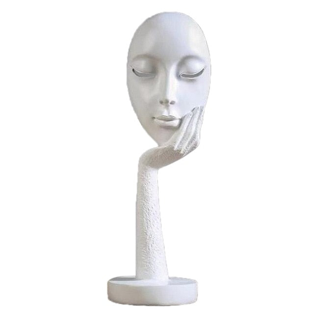 Modern Abstract Human Face Art Statue | Bowlift