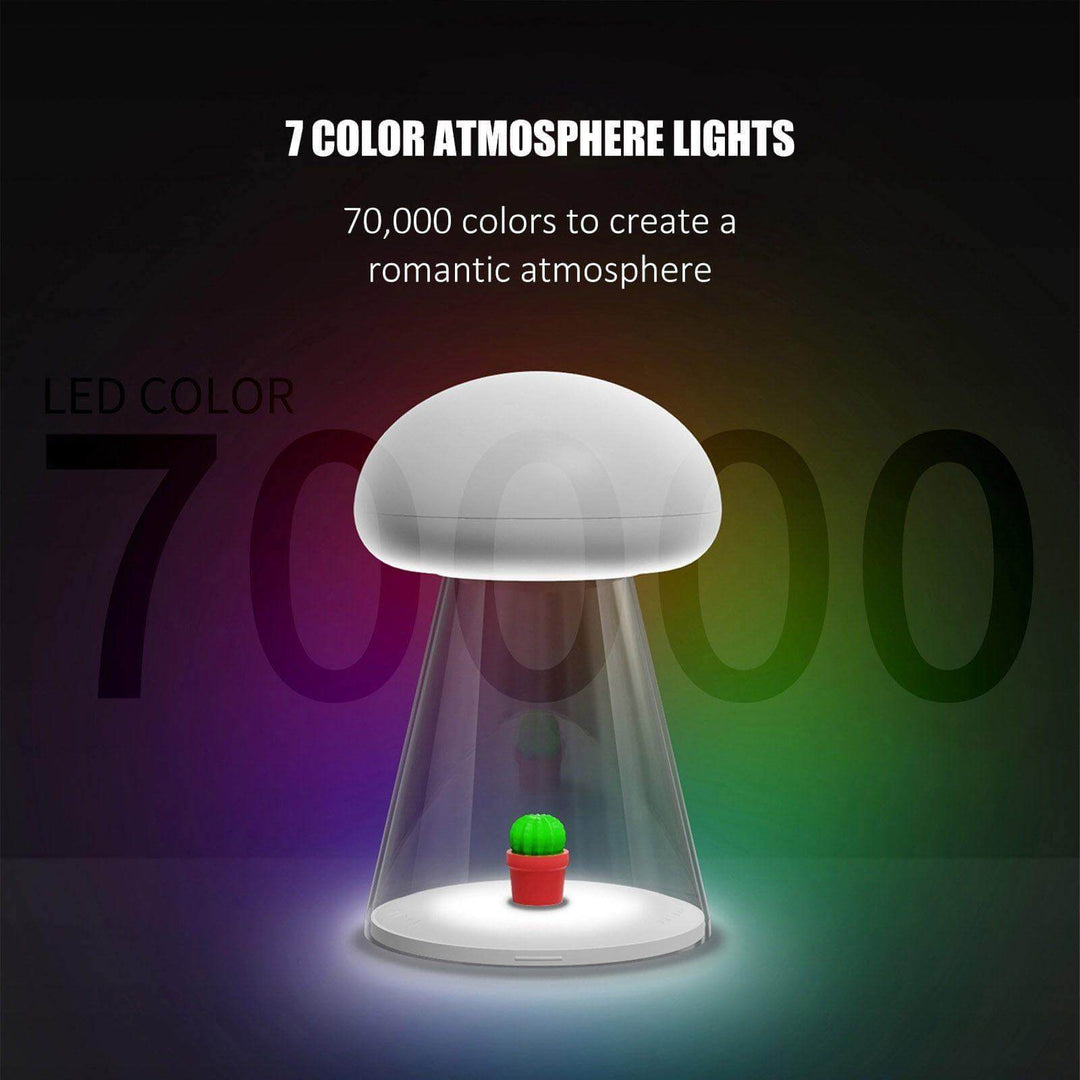 BowLift | Rechargeable White Cactus USB Mushroom Night Lamp