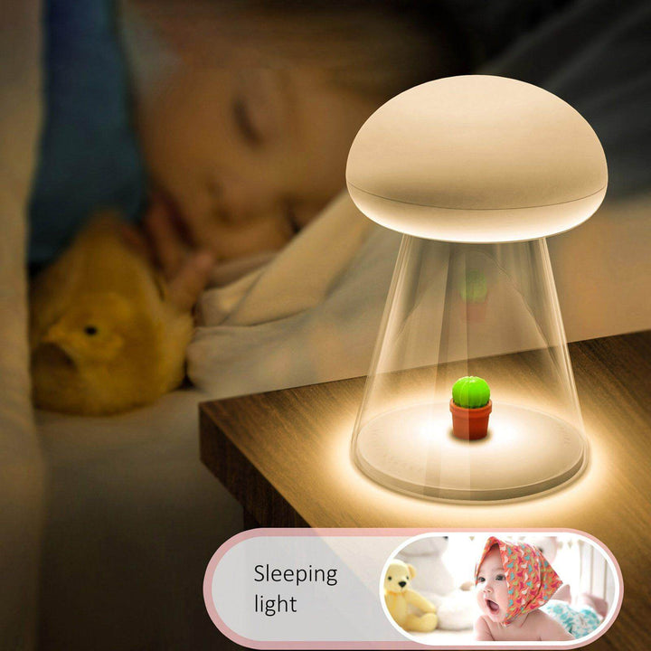 BowLift | Rechargeable White Cactus USB Mushroom Night Lamp