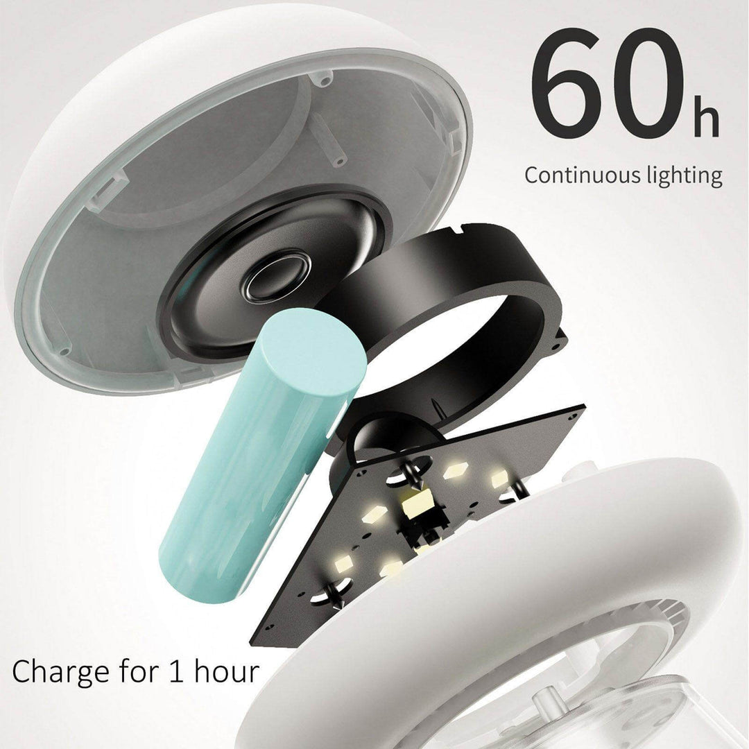 BowLift | Rechargeable White Cactus USB Mushroom Night Lamp