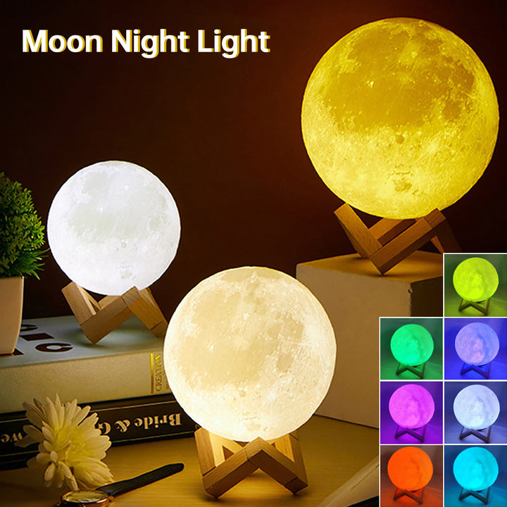 3D Light Touch Switch RechargeaBowlifte Moon Night Lamp | Bowlift