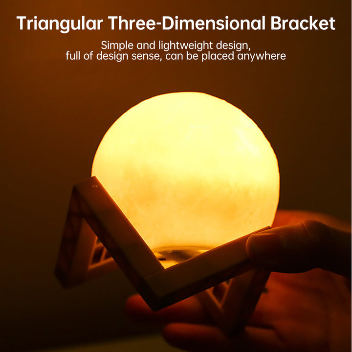3D Light Touch Switch RechargeaBowlifte Moon Night Lamp | Bowlift