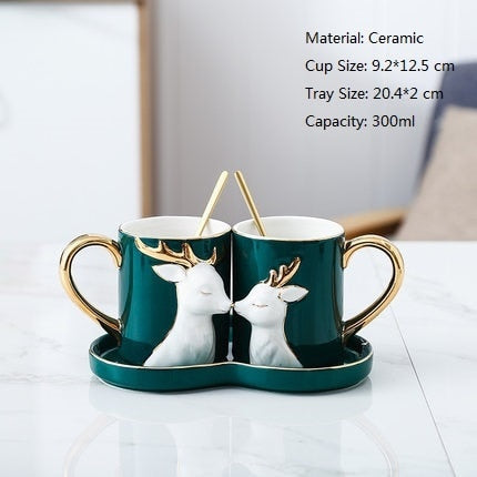 BowLift | 3D Lovely Couple Ceramic Mug Set