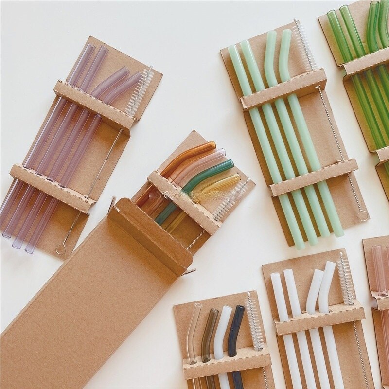 Reusable Glass Straw Set | Bowlift