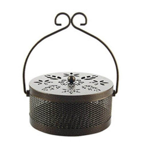 Iron Metal Hollow Decorative Mosquito Incense Box | Bowlift