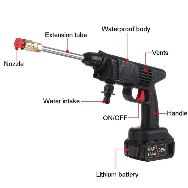 High Pressure Electric Cordless Car Washer Gun | Bowlift